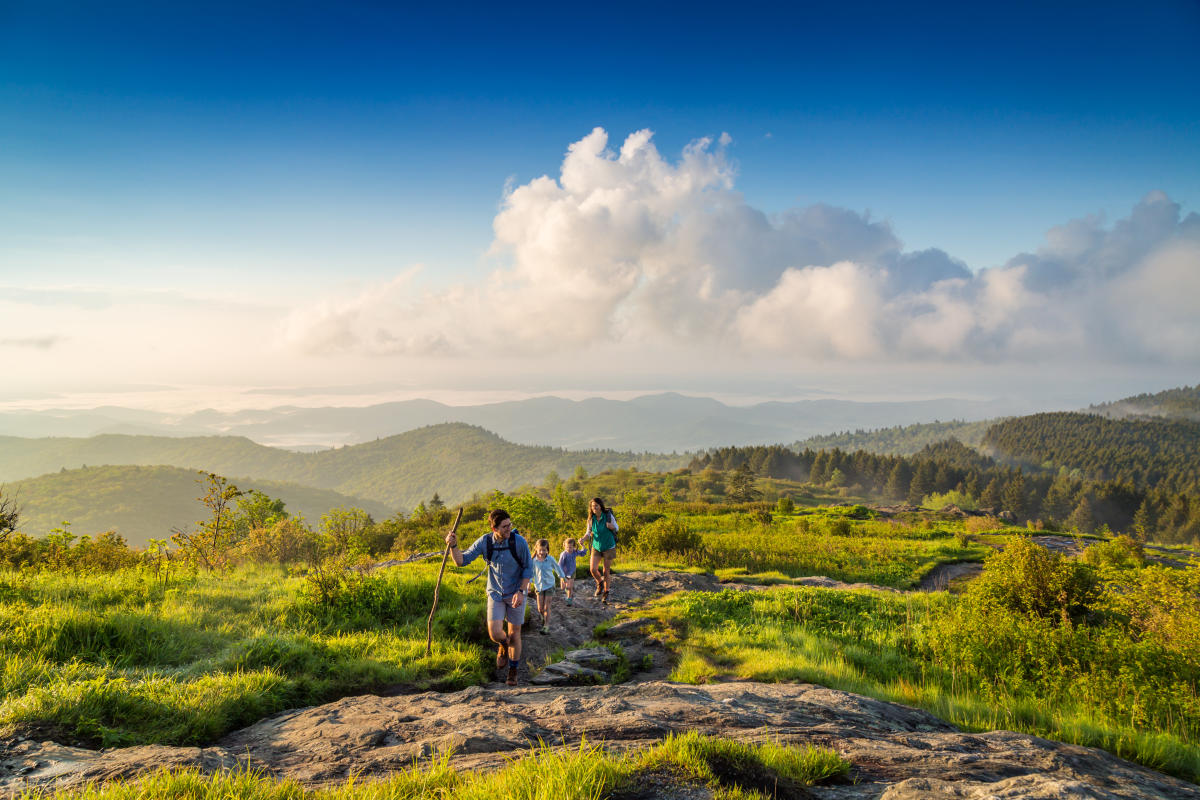 Family Hiking at Black Balsam